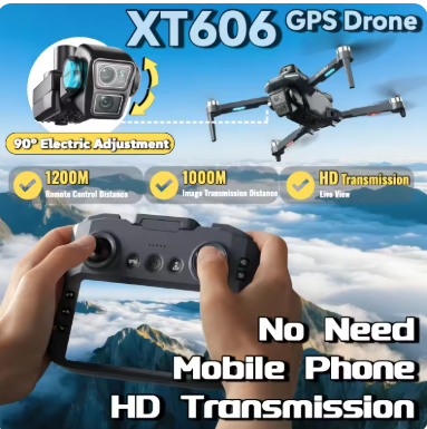 베스드틸 XT606 MAX GPS 4K 드론 FPV 실시간 영상 360도 장애물 회피 브러시리스 모터 원키 리턴 입문용 촬영 드론