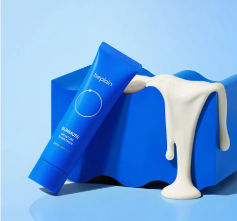 비플레인 선뮤즈 모이스처 선크림 SPF50+ PA++++ 50ml 촉촉한 수분 선크림 자외선차단제 제품 이미지
