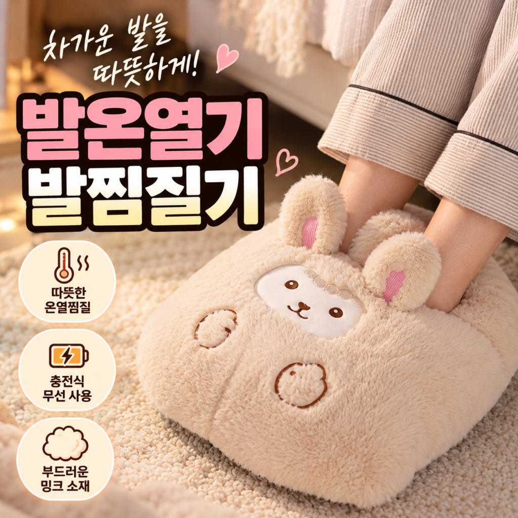 밍크 충전식 발찜질기 겨울 발난로 전기 발열 온열찜질기 발보온 온수 주머니 제품 이미지