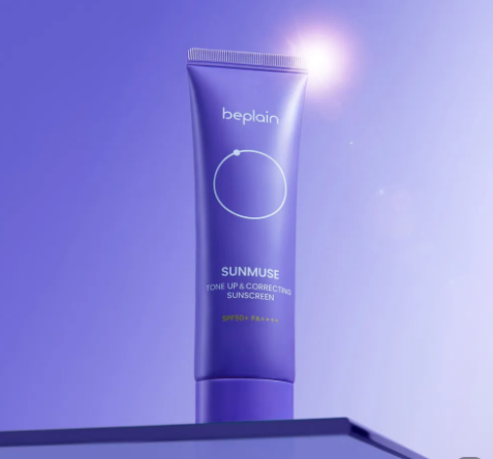 비플레인 선뮤즈 톤업 코렉팅 선크림 SPF50+ PA++++ 50ml 피부 톤업 자외선차단제 제품 이미지