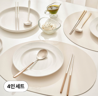 얼라이브즈 라운엘 쿠르메 304 스텐 수저세트 4인용 신혼집 자취방 식기세척기 사용 식기 숟가락 젓가락 8P 5컬러 제품 이미지