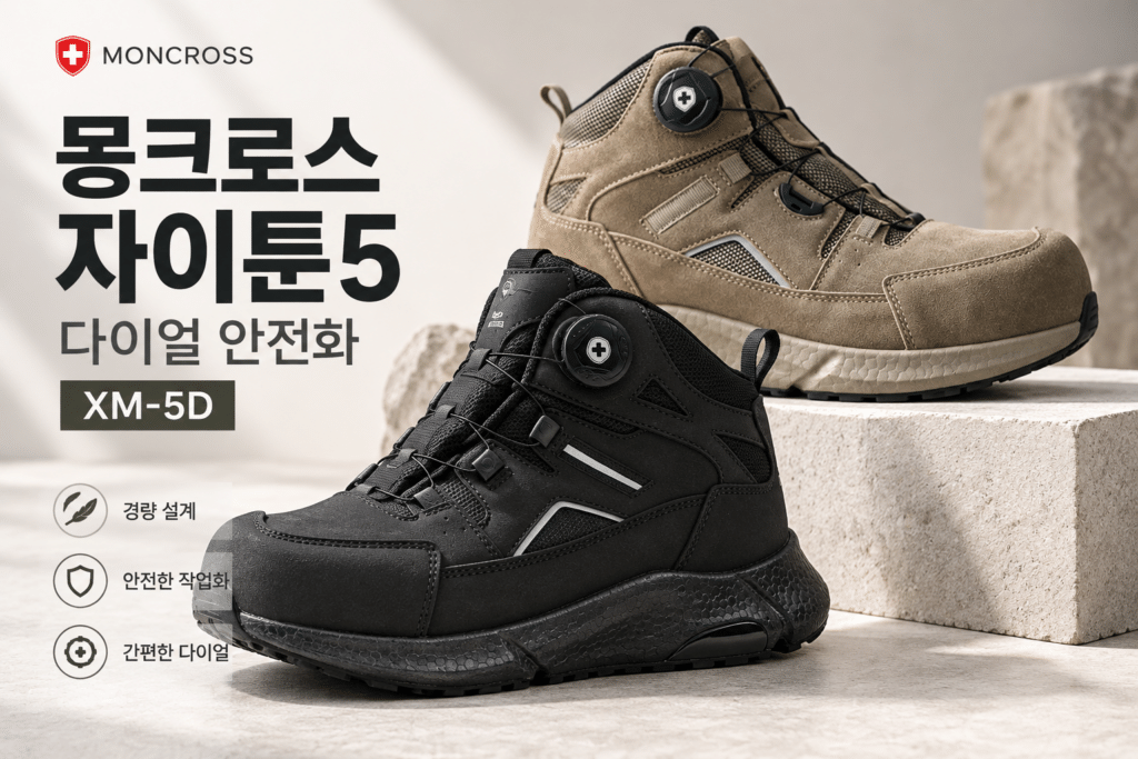 몽크로스 자이툰5 다이얼 안전화 XM-5D 남성 작업화 경량 현장용 안전 작업 신발 수입안전화 안전화매장 제품 이미지